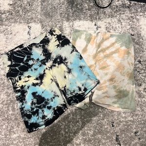 PINK Biker, short, tie dye pack